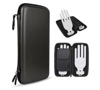 Scott Edward Golf Glove Case Holder with Golf Glove Shaper Protective Golf Accessories Case Bag Hard Case Organizer with Storage Slots for Balls, Tees, Markers, Golf Gifts for Men&Women(Grey)