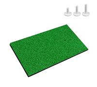 Scott Edward Golf Hitting Mat Tee Turf, Rough and Fairway Multiple Versions Portable Golf Training Mat Practice Training Mat for Indoor and Outdoor with 3Pcs Rubber Tees