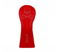 Scott Edward Red Skull Golf Club Cover for Driver Wood,Thick synthetic leather,Waterproof and Wear-resistant,Interesting,Lightweight,Cool(Red 1#)