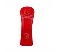 Scott Edward Red Skull Golf Club Cover for Fairway Wood,Thick synthetic leather,Waterproof and Wear-resistant,Interesting,Lightweight,Cool(Red 3#)