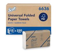 Scott Essential Narrow Fold Paper Towels 6636, FSC certified, 12x220 Sheets