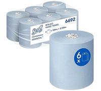 Scott Essential Rolled Hand Towels 6692 - Blue Paper Towels - 6 x 350m Paper Towel Rolls (2,100m total)