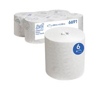 Scott Essential Rolled Paper Hand Towels 1 Ply 350m White (Pack of 6)