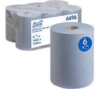 Scott Essential Slimroll Hand Towels Rolled Blue 1 Ply 1,140 m 6696 190 m Pack of 6