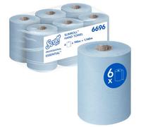 Scott Essential Slimrolltm Rolled Hand Towels 6696 1-Ply, Blue, Strong & Absorbent Paper Towels 6 Rolls X 190M (Total 1,140M)