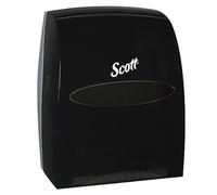 Scott Essential System Roll Towel Dispenser (46253), Manual, Touchless, Smoke (Black), with Lifetime Warranty