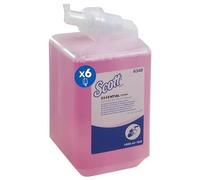 Scott® EssentialTM Foam Everyday Use Hand Wash 6340 - Scented Foaming Hand Soap for Frequent Use - 6 x 1L Pink Hand Wash Refills (6L Total)