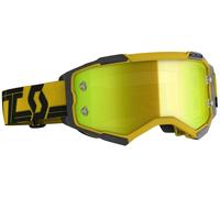 Scott Fury Chrome Motocross Goggles, black-yellow for Men