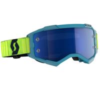 Scott Fury Chrome Motocross Goggles, blue-yellow for Men