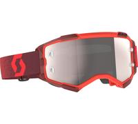 Scott Fury Chrome Motocross Goggles, red, One size