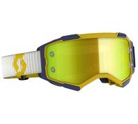 Scott Fury Chrome Motocross Goggles, yellow/blue, One size
