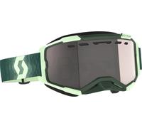 §Scott Fury Snowmobile Goggles Dark Green-Mint Green-Enhancer Silver Chrome§