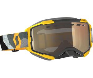 Scott Fury Light Sensitive Camo Grey/Yellow Snow Goggles, grey/black/yellow