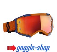 SCOTT FURY MOTOCROSS MX GOGGLES ORANGE / BLUE - ORANGE CHROME MIRROR LENS
