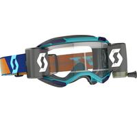 Scott Fury WFS Blue/Orange Motocross Goggles, clear, One size