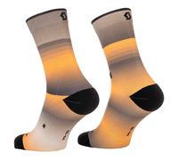 Scott Gradient Stripes Crew Socks UK 6-7.5 Toast Beige / Gleam Orange