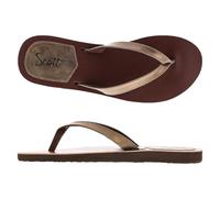 Scott Hawaii Mohala Women's Slipper | Animal Friendly Vegan Leather | Lightweight | Classy Everyday Flip Flop, Bronze, 5.5 UK