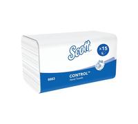 Scott Interfold M-Fold Hand Towels 1-Ply x212 White Pack of 15 6663