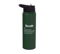 Scott is A Legend Dictionary Definition Funny Saying Stainless Steel Insulated Water Bottle