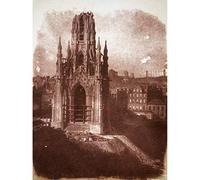 Scott Monument Construction Edinburgh Old Photo Art Print Canvas Premium Wall Decor Poster Mural