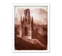 Scott Monument Construction Edinburgh Old Photo Artwork Framed Wall Art Print 18X24 Inch