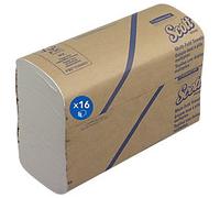 Scott Multifold White Paper Hand Towels 1 Ply 3749 16 Packs x 250 Sheets
