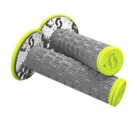 Scott MX Mellow Handlebar Grips & Grip Donuts Gray/Neon Yellow