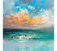 Scott Naismith WDC101321 40 x 40 cm Hebride Waters Canvas Print, Multi-Colour, 40 x 40 x 3.8 cm
