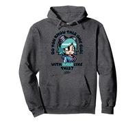 Scott Pilgrim Vs. The World Ramona Flowers Pullover Hoodie, Adult Unisex, Dark Heather Grey, X-Large