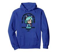 Scott Pilgrim Vs. The World Ramona Flowers Pullover Hoodie, Adult Unisex, Royal Blue, Medium