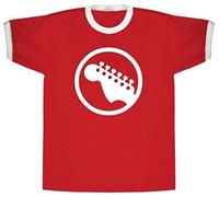 Scott Pilgrim vs. The World Rock Band Guitar Icon Red Adult T-Shirt Tee (Adult Medium)