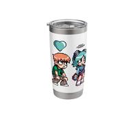 Scott Pilgrim Vs. The World Scott Hearts Ramona Stainless Steel Insulated Tumbler