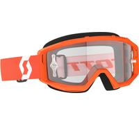 Scott Primal Clear Motocross Goggles, white-orange for Men