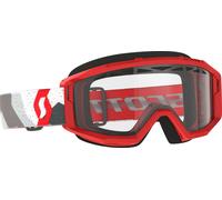 Scott Primal Enduro Camo White/Red Motocross Goggles, clear for Men
