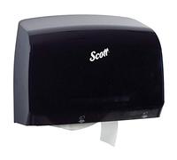 Scott Pro MOD Jumbo Roll (JRT) Coreless Toilet Paper Dispenser (34831), 14.13” x 13.39” x 5.87”, Smoke/Black