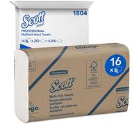 Scott Professional Universal Multifold Paper Towels, Bulk (01804), Absorbency Pockets, White, 9.2"x9.4" Towel, Compressed (250 Sheets/Pack, 16 Packs/Case, 4,000 Sheet Total)