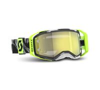 §Scott Prospect 2.0 MX Goggles Caviar Black-Safety Yellow-Yellow Chrome Works§