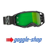 Scott Prospect Mountain Bike BMX Goggles - Black Grey / Green Works Mirror Lens