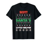 Scott Santa's Little Helper Funny Scott Name Christmas Value Graphic T-Shirt