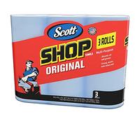 SCOTT SHOP ORIGINAL Heavy Duty Blue Towels - 3 Rolls x 55 Sheets (165 Total)