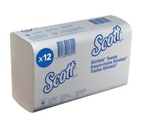 Scott Slimfold Paper Towels 5856, 1-Ply, White, Soft, Ultra-Absorbent & Tear-Resistant, Airflex® Technology - Compact Folding Towels for Washrooms, 16 Packs x 110 Sheets (1,760 Total), 29.5 x 19 cm