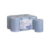 Scott, 6658, Slimroll Hand Towels , 1 Ply, Blue, 6 rolls x 165 m