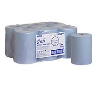 Scott, 6658, Slimroll Hand Towels , 1 Ply, Blue, 6 rolls x 165 m