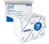 Scott Toilet Tissue Refills 250 Sheets Bulk (36 Pack) 8042