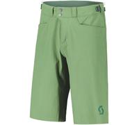 Scott Trail Flow Mens Cycling Shorts Green Padded Bike Ride Short