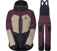 Scott Ultimate Dryo Ski set, men's, cocoa red/beige/sort