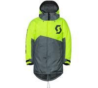 Scott Warm-Up Snowmobile Coat, dark grey/black/neon yellow, size XXS/XS