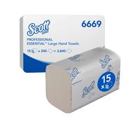 Scott Xtra Hand Towels White 1 Ply 315 x 200mm 240 Towels per Sleeve White Ref 6