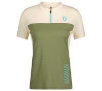 Scott - Women's Tee Trail Vertic Zip S/S - Cycling jersey size XL, olive