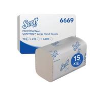 Scott Z-Fold Multi-Fold Paper Hand Towels x240 White Pack of 15 6669